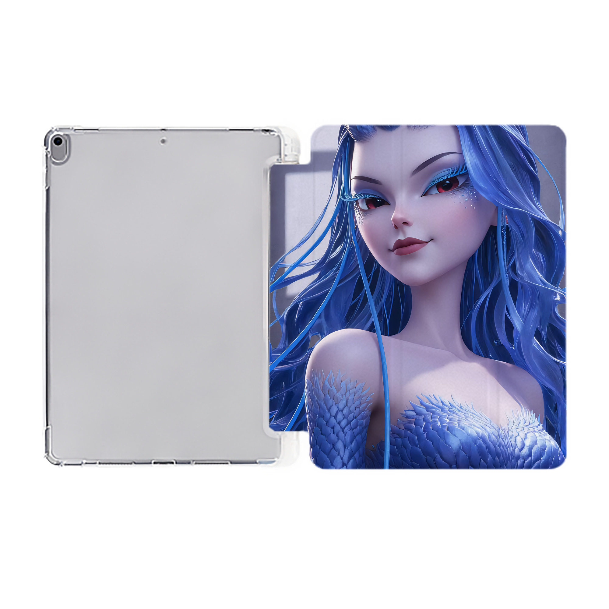 Ne Zha 2 ナタ 魔童の大暴れ IPad ケース ペン収納付き 三つ折りスタンド PUレザー×シリコン 対応機種9.5/10.5/10.9インチ